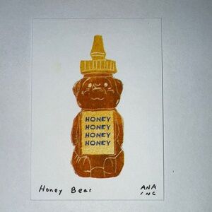 Ana Inciardi Mini Print, Honey Bear
